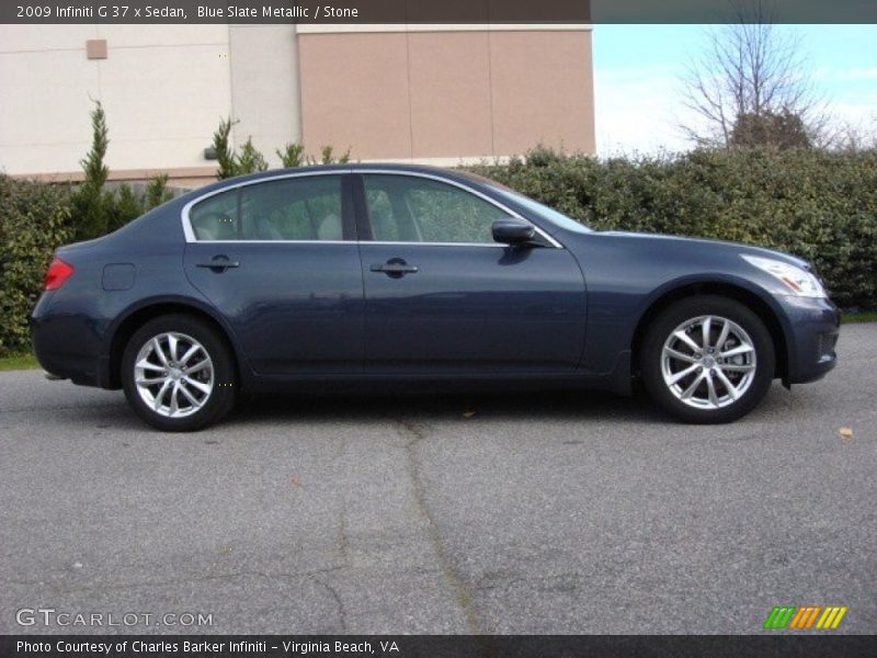 Blue Slate Metallic / Stone 2009 Infiniti G 37 x Sedan