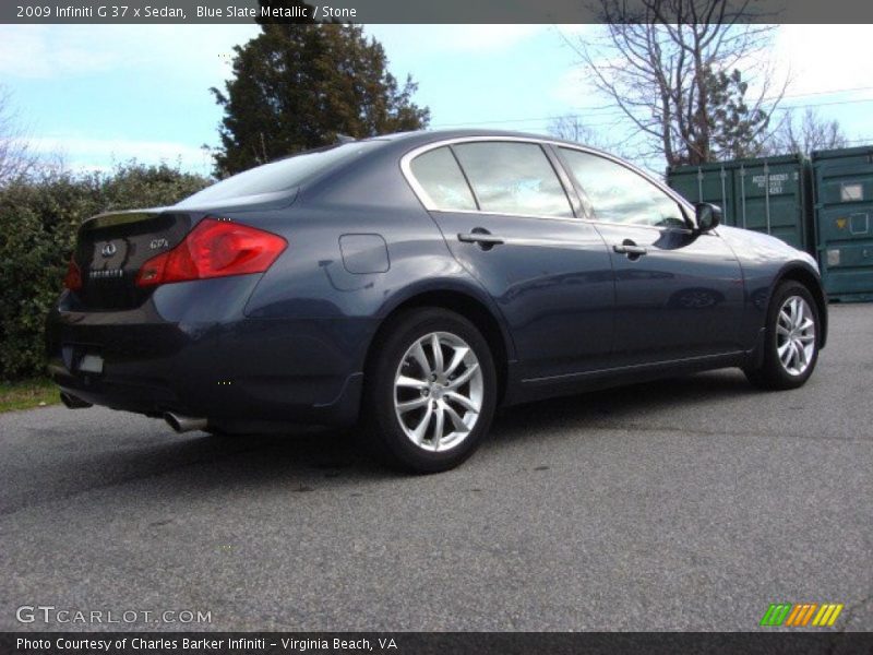 Blue Slate Metallic / Stone 2009 Infiniti G 37 x Sedan