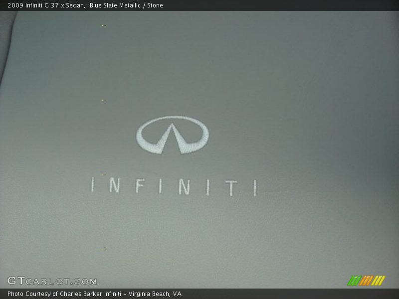 Blue Slate Metallic / Stone 2009 Infiniti G 37 x Sedan