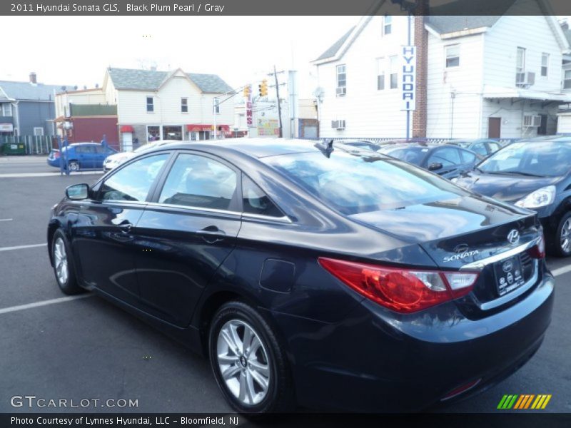 Black Plum Pearl / Gray 2011 Hyundai Sonata GLS