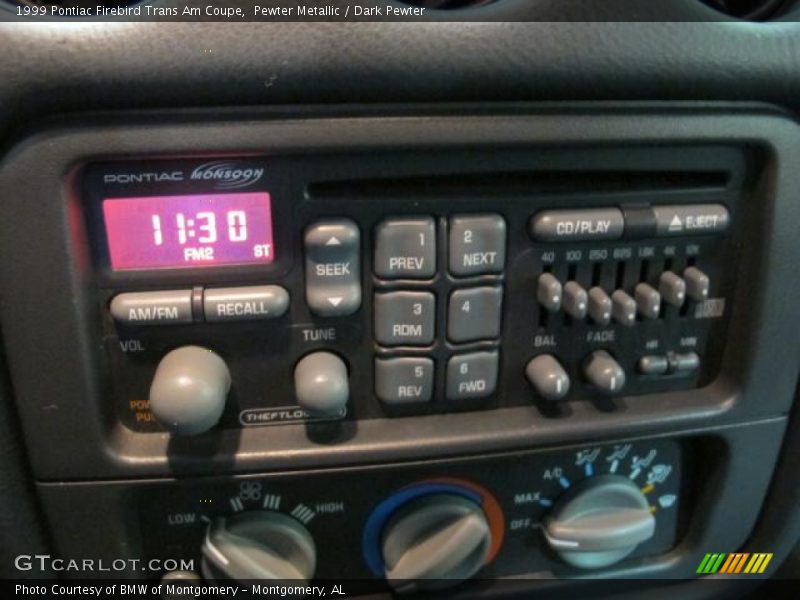 Controls of 1999 Firebird Trans Am Coupe
