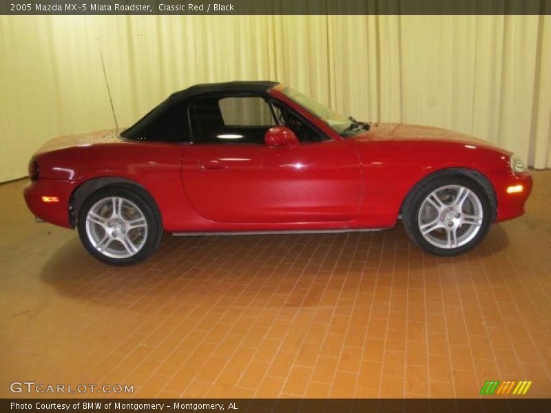 Classic Red / Black 2005 Mazda MX-5 Miata Roadster