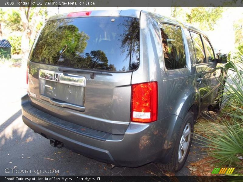 Sterling Gray Metallic / Beige 2009 Honda Pilot LX