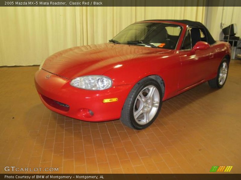 Classic Red / Black 2005 Mazda MX-5 Miata Roadster