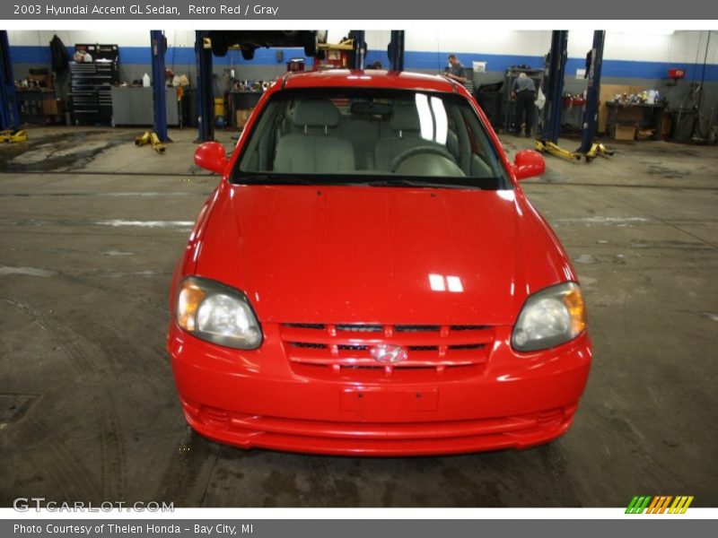 Retro Red / Gray 2003 Hyundai Accent GL Sedan