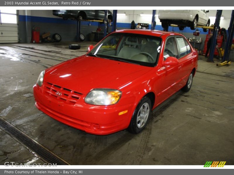 Retro Red / Gray 2003 Hyundai Accent GL Sedan