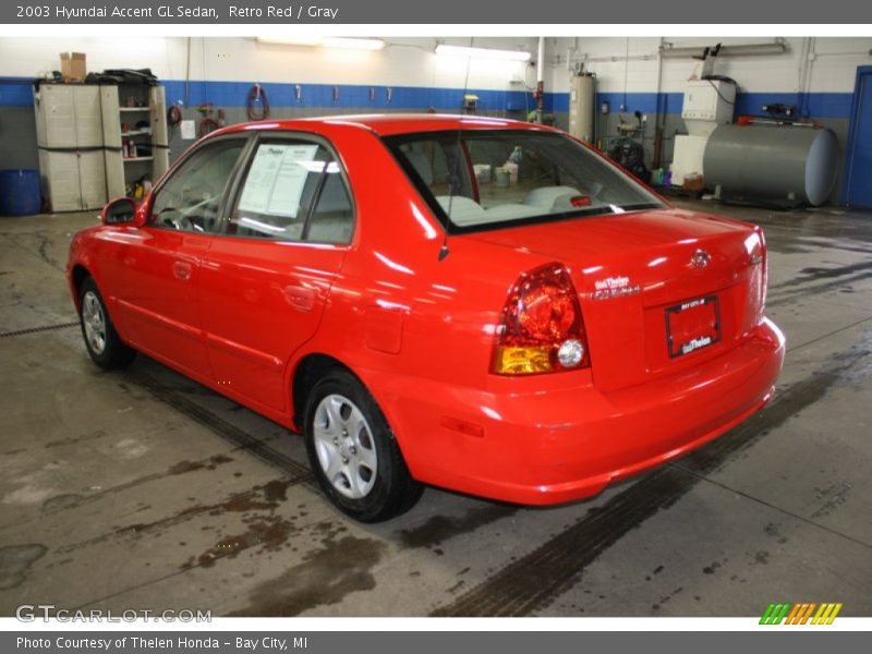 Retro Red / Gray 2003 Hyundai Accent GL Sedan