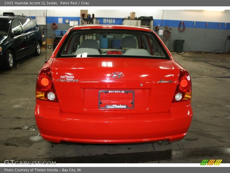 Retro Red / Gray 2003 Hyundai Accent GL Sedan