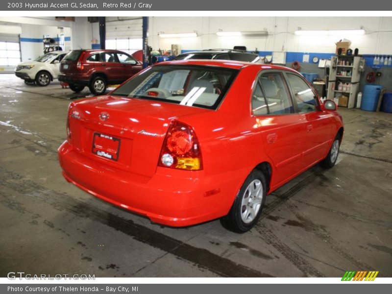 Retro Red / Gray 2003 Hyundai Accent GL Sedan