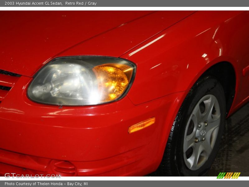 Retro Red / Gray 2003 Hyundai Accent GL Sedan