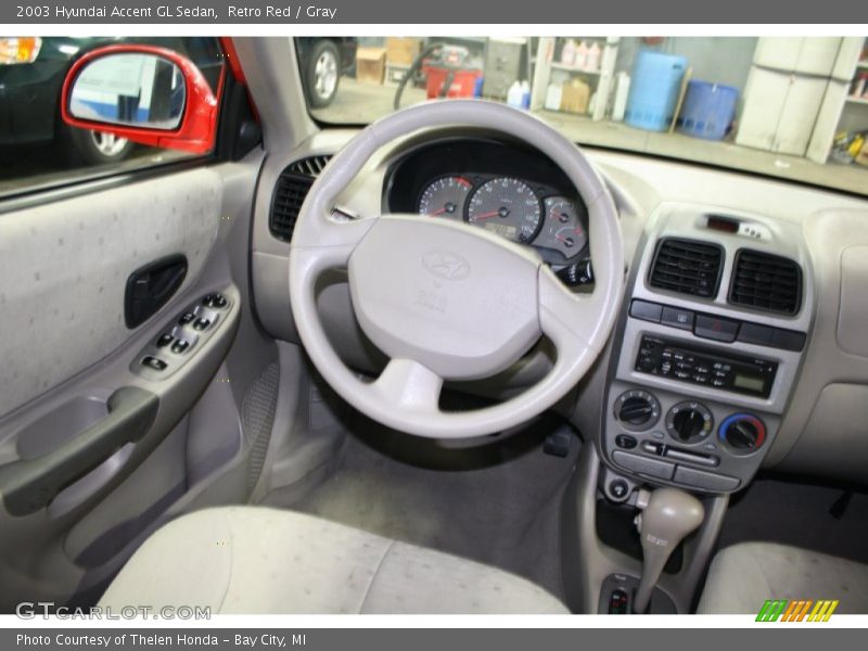 Retro Red / Gray 2003 Hyundai Accent GL Sedan