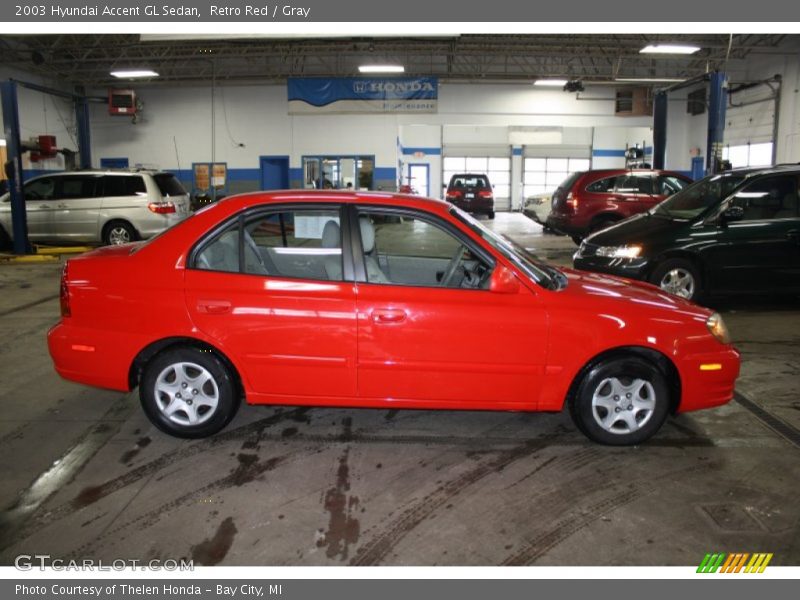 Retro Red / Gray 2003 Hyundai Accent GL Sedan