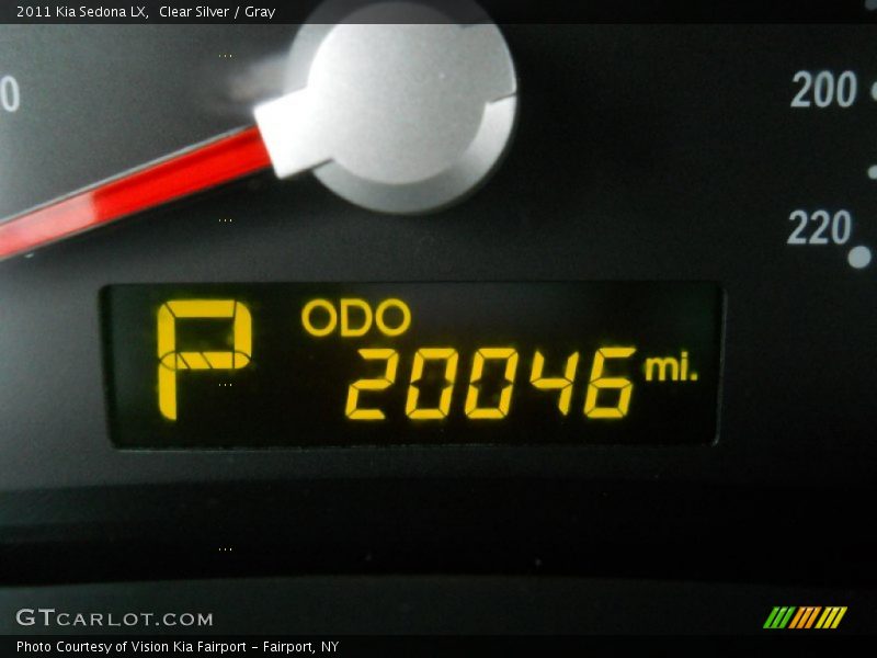 Clear Silver / Gray 2011 Kia Sedona LX