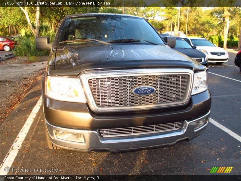Dark Stone Metallic / Tan 2005 Ford F150 Lariat SuperCab
