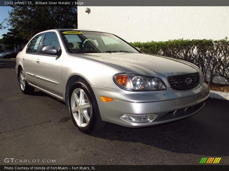 Brilliant Silver Metallic / Beige 2002 Infiniti I 35