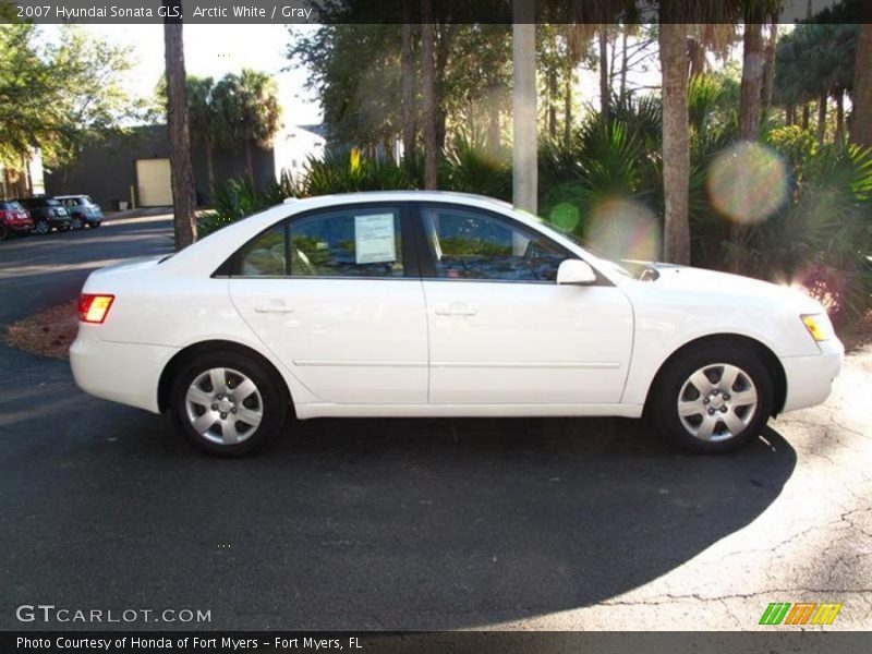 Arctic White / Gray 2007 Hyundai Sonata GLS