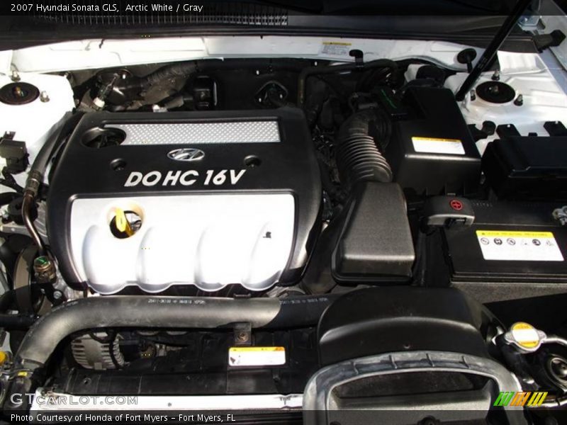 Arctic White / Gray 2007 Hyundai Sonata GLS