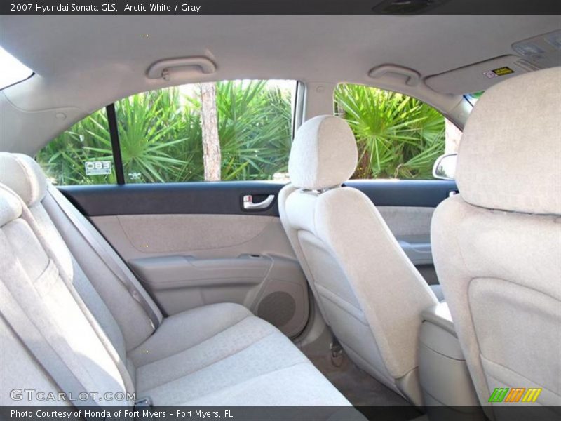 Arctic White / Gray 2007 Hyundai Sonata GLS