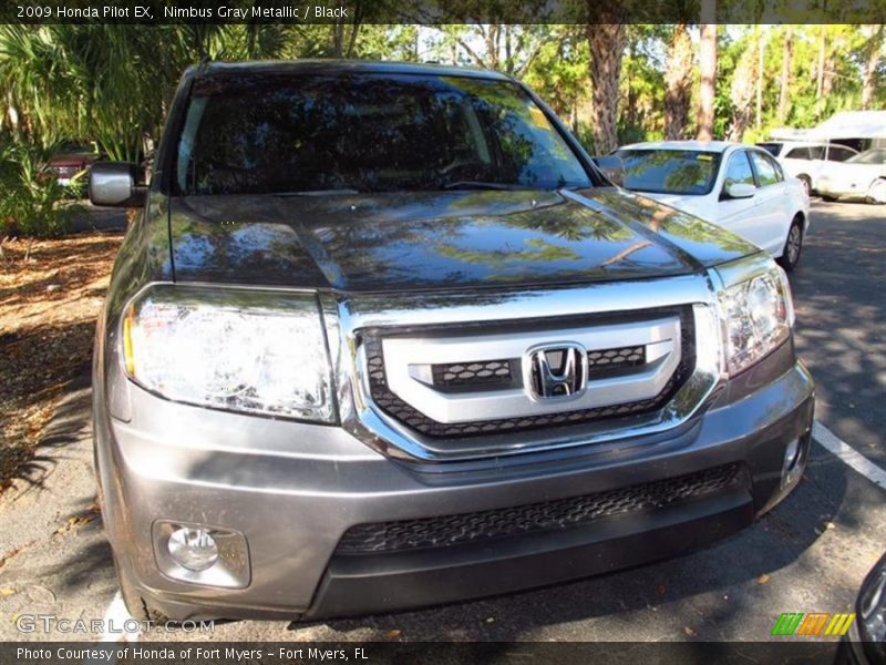 Nimbus Gray Metallic / Black 2009 Honda Pilot EX