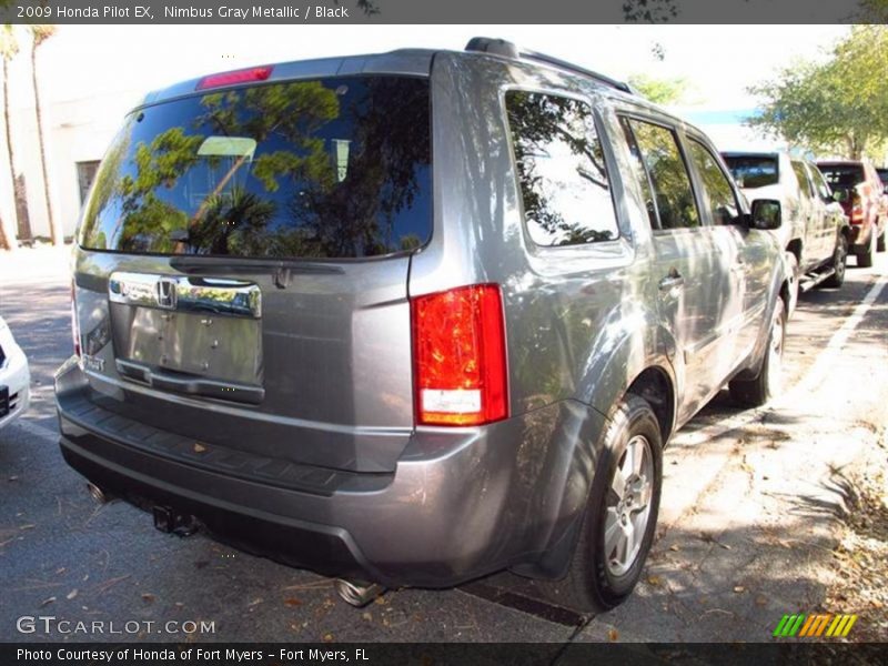 Nimbus Gray Metallic / Black 2009 Honda Pilot EX