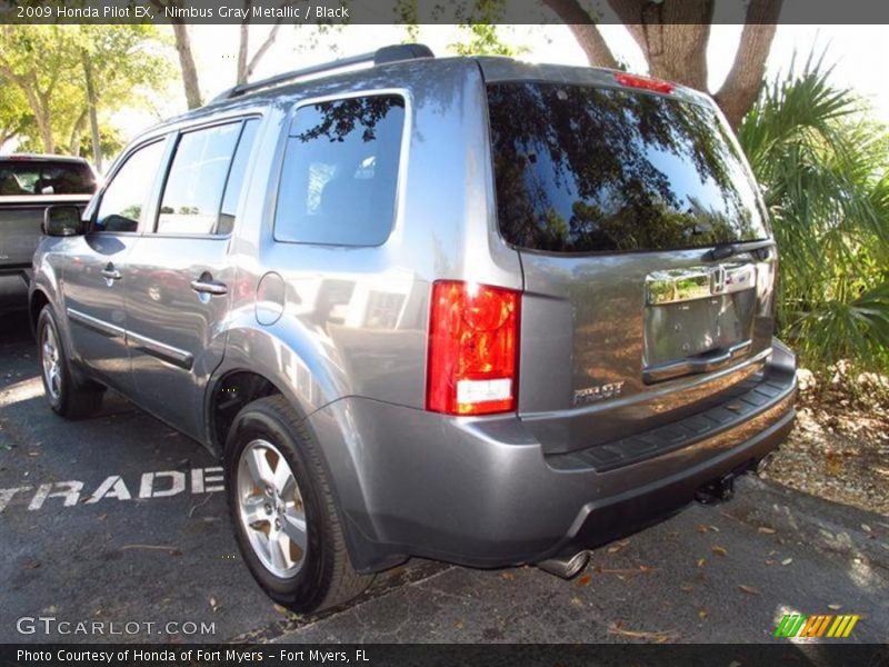 Nimbus Gray Metallic / Black 2009 Honda Pilot EX