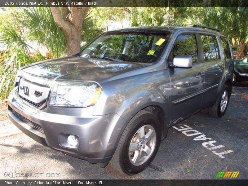 Nimbus Gray Metallic / Black 2009 Honda Pilot EX