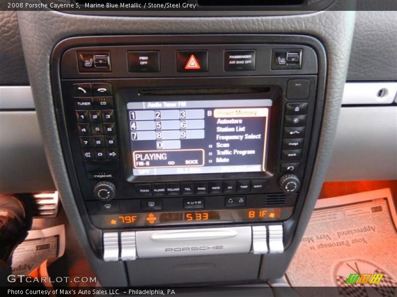 Marine Blue Metallic / Stone/Steel Grey 2008 Porsche Cayenne S