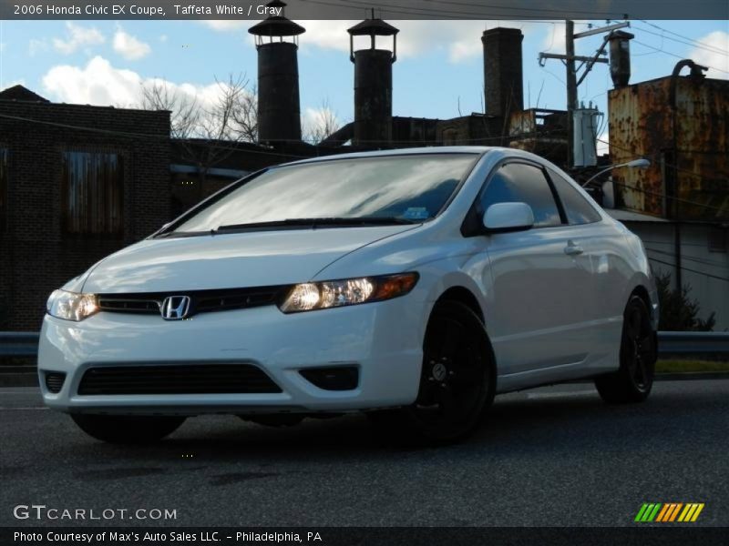 Taffeta White / Gray 2006 Honda Civic EX Coupe