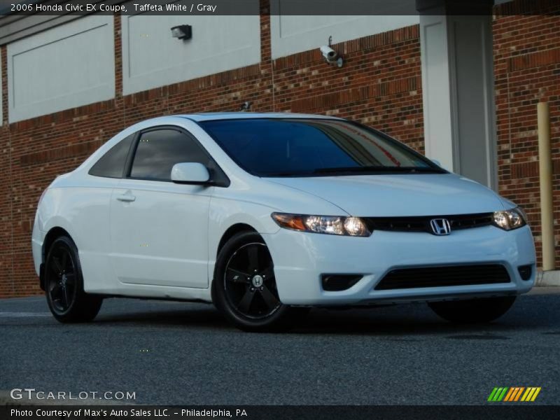 Taffeta White / Gray 2006 Honda Civic EX Coupe