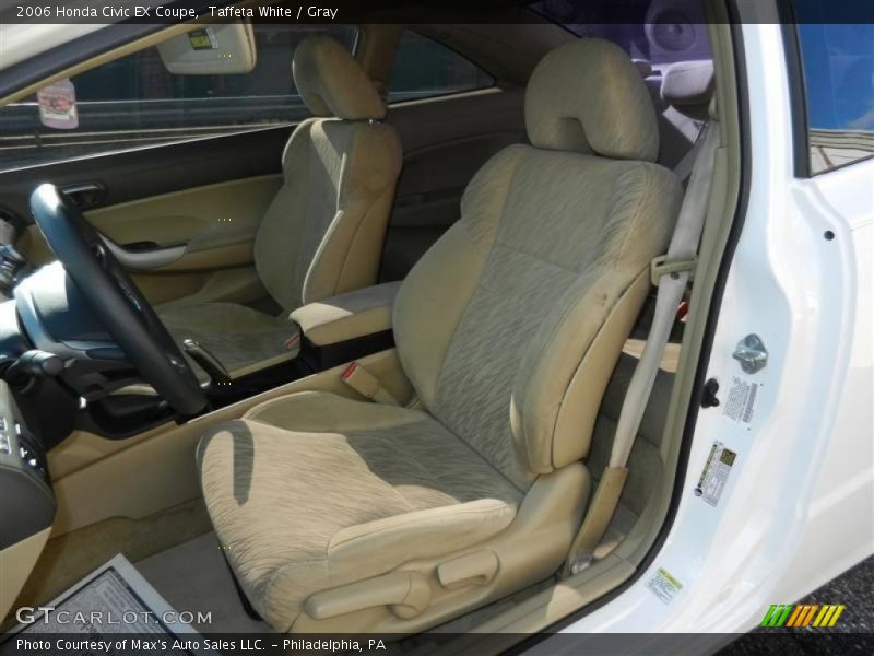 Taffeta White / Gray 2006 Honda Civic EX Coupe