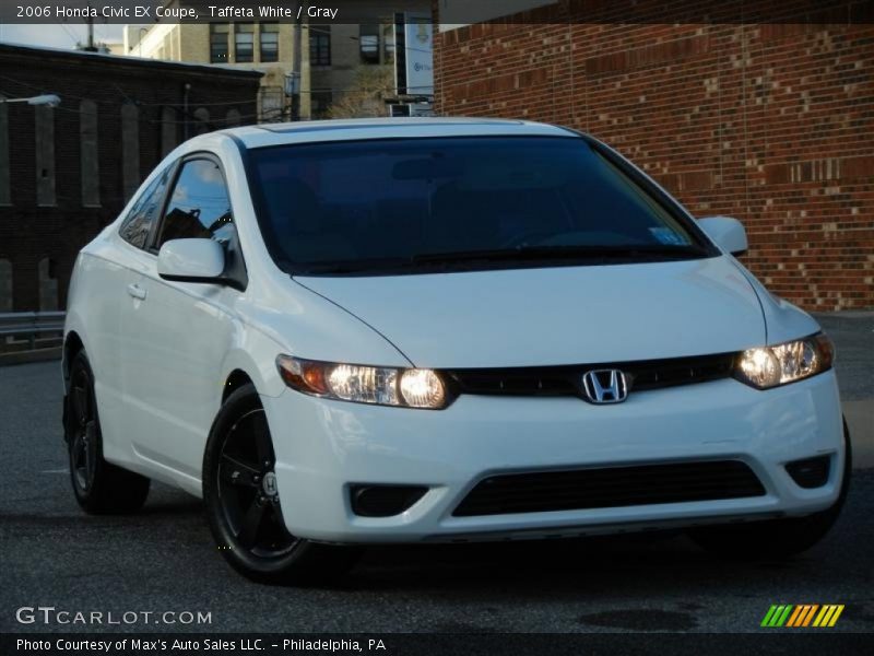 Taffeta White / Gray 2006 Honda Civic EX Coupe