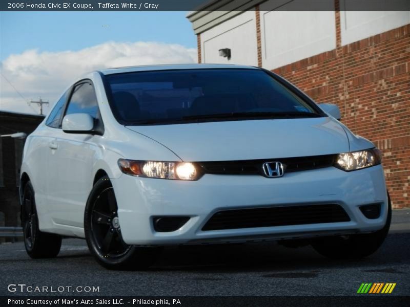 Taffeta White / Gray 2006 Honda Civic EX Coupe