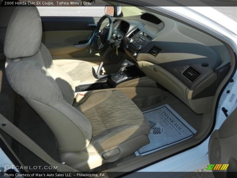 Taffeta White / Gray 2006 Honda Civic EX Coupe