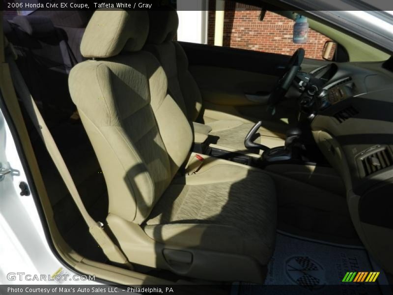 Taffeta White / Gray 2006 Honda Civic EX Coupe
