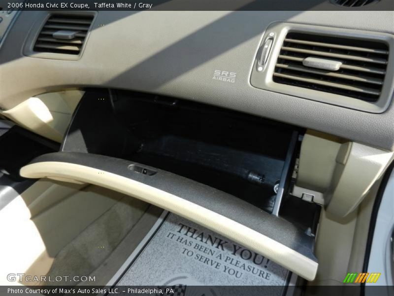 Taffeta White / Gray 2006 Honda Civic EX Coupe