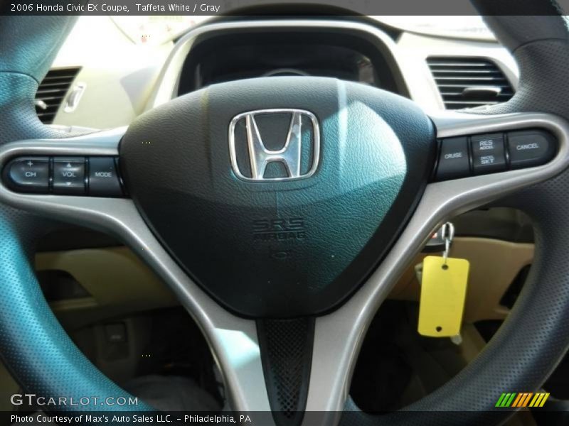Taffeta White / Gray 2006 Honda Civic EX Coupe