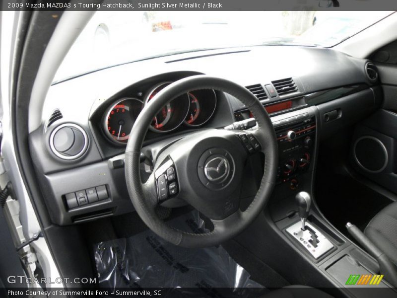 Sunlight Silver Metallic / Black 2009 Mazda MAZDA3 s Touring Hatchback