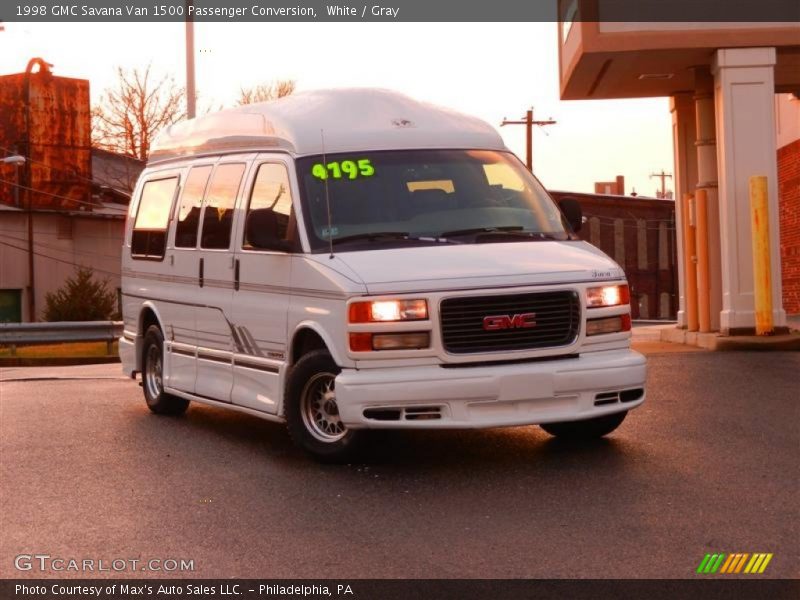 White / Gray 1998 GMC Savana Van 1500 Passenger Conversion