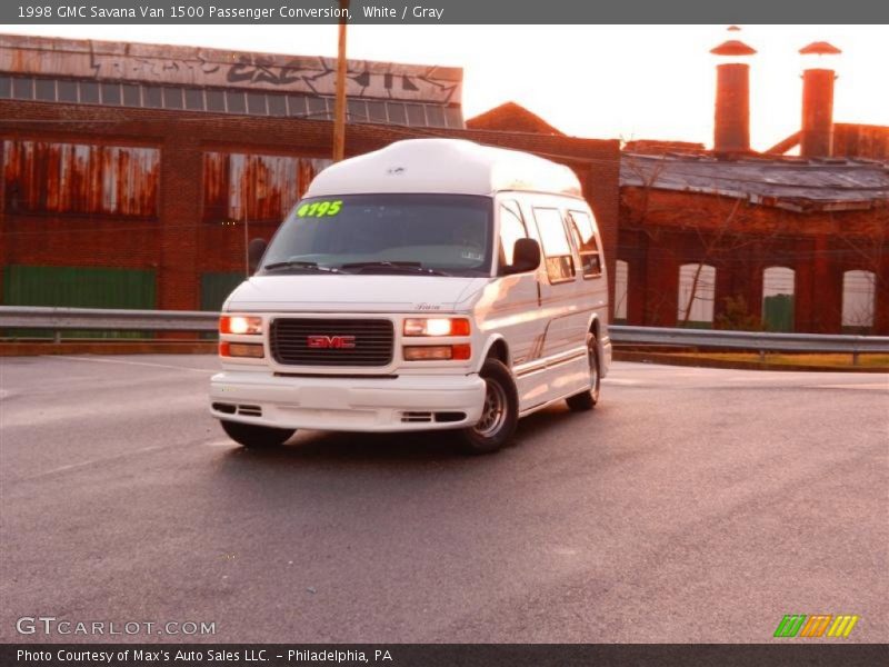 White / Gray 1998 GMC Savana Van 1500 Passenger Conversion