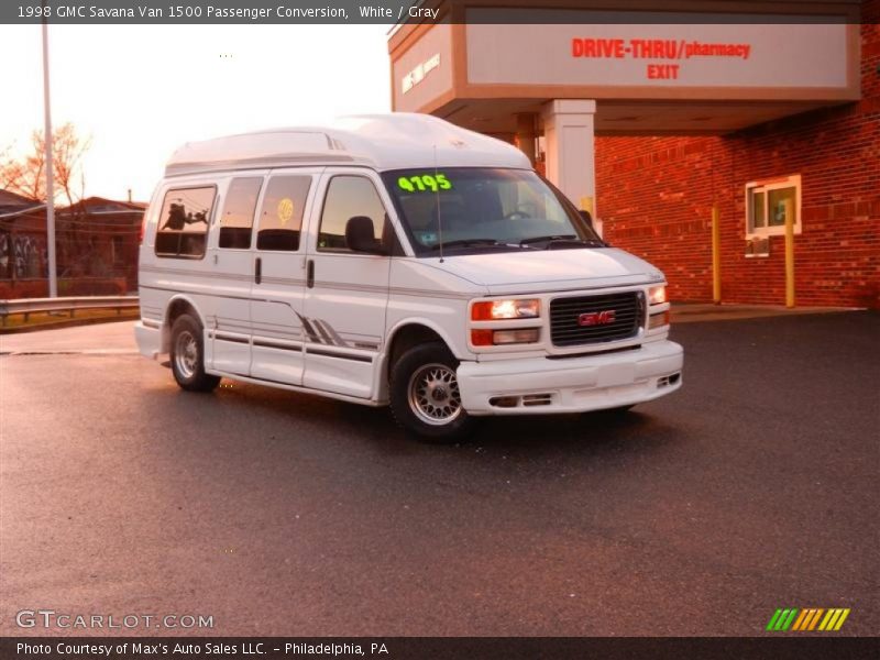 White / Gray 1998 GMC Savana Van 1500 Passenger Conversion