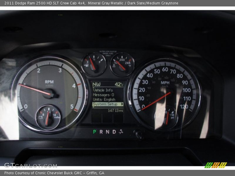 Mineral Gray Metallic / Dark Slate/Medium Graystone 2011 Dodge Ram 2500 HD SLT Crew Cab 4x4