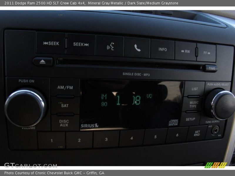 Mineral Gray Metallic / Dark Slate/Medium Graystone 2011 Dodge Ram 2500 HD SLT Crew Cab 4x4