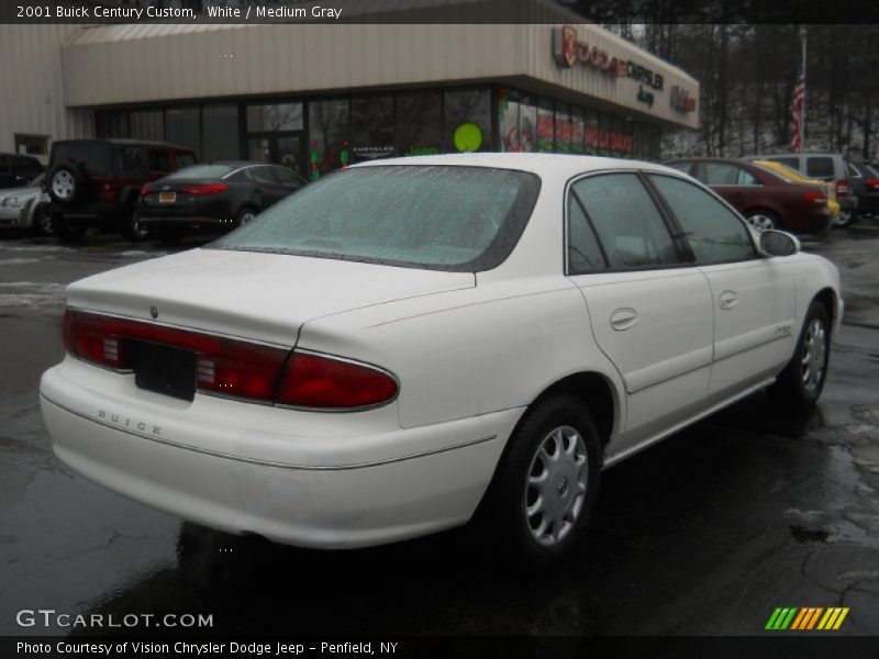 White / Medium Gray 2001 Buick Century Custom