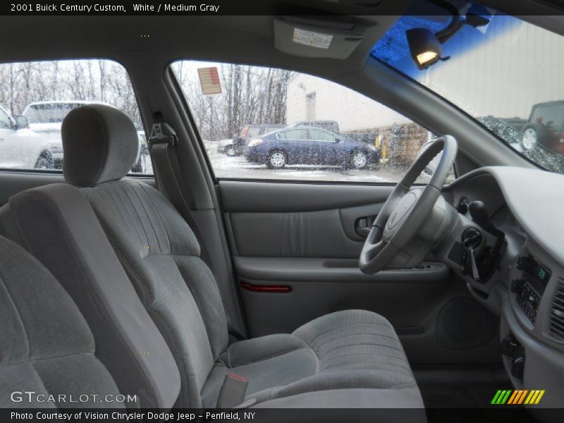 White / Medium Gray 2001 Buick Century Custom