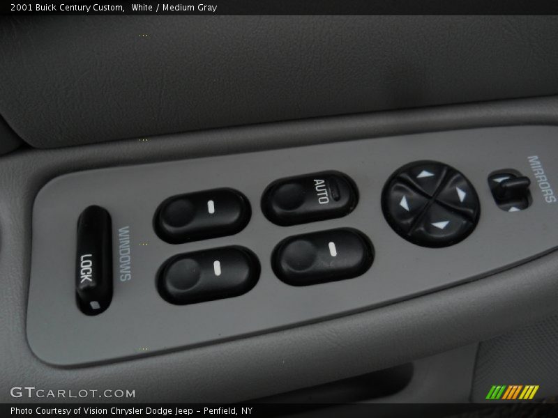 White / Medium Gray 2001 Buick Century Custom