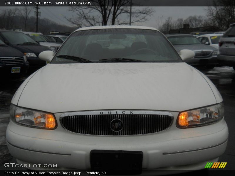 White / Medium Gray 2001 Buick Century Custom
