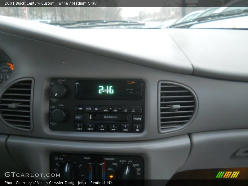 White / Medium Gray 2001 Buick Century Custom