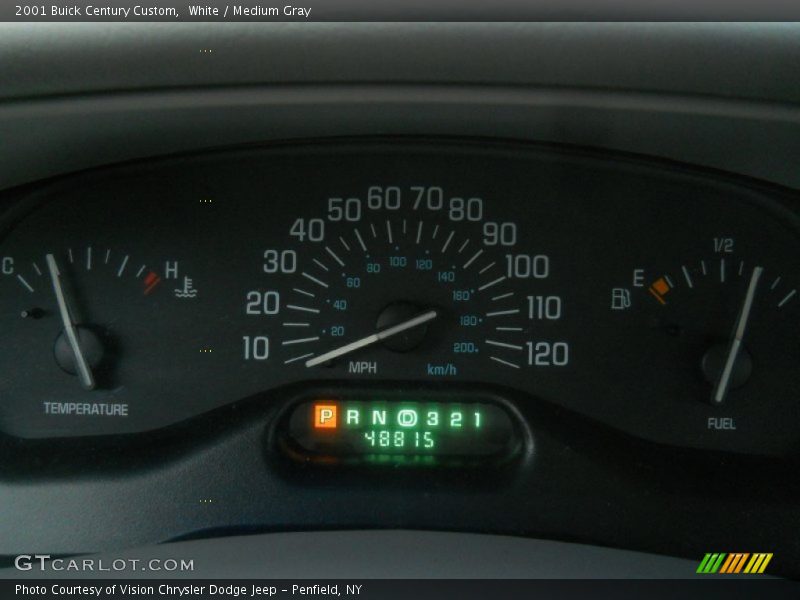 White / Medium Gray 2001 Buick Century Custom
