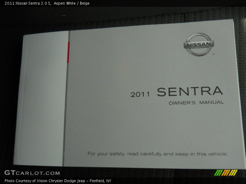 Aspen White / Beige 2011 Nissan Sentra 2.0 S