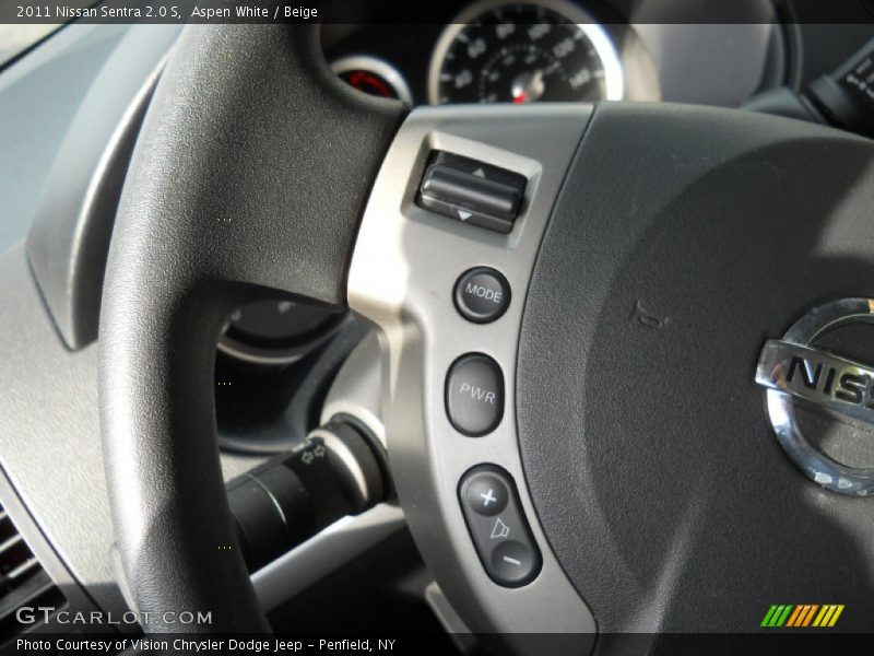 Aspen White / Beige 2011 Nissan Sentra 2.0 S